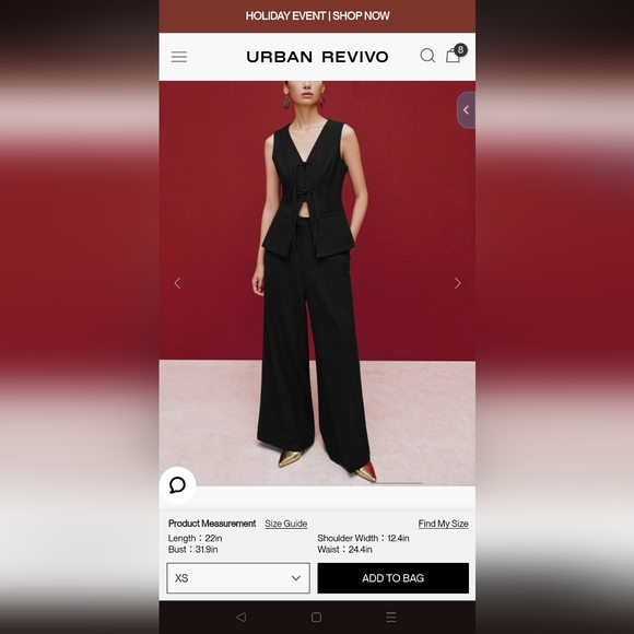 Skater V-Neck Glamor Vest - XS - Picture 3 of 6